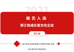 J9集团国际站入选 “浙江省成长型文化企业”